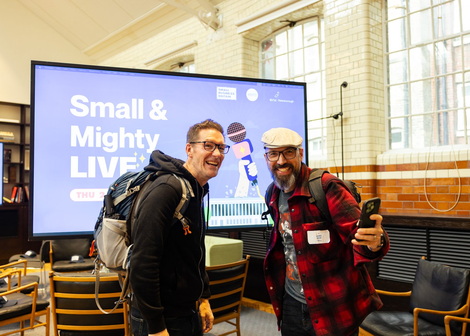 James and Garry at the Small and Mighty Live event