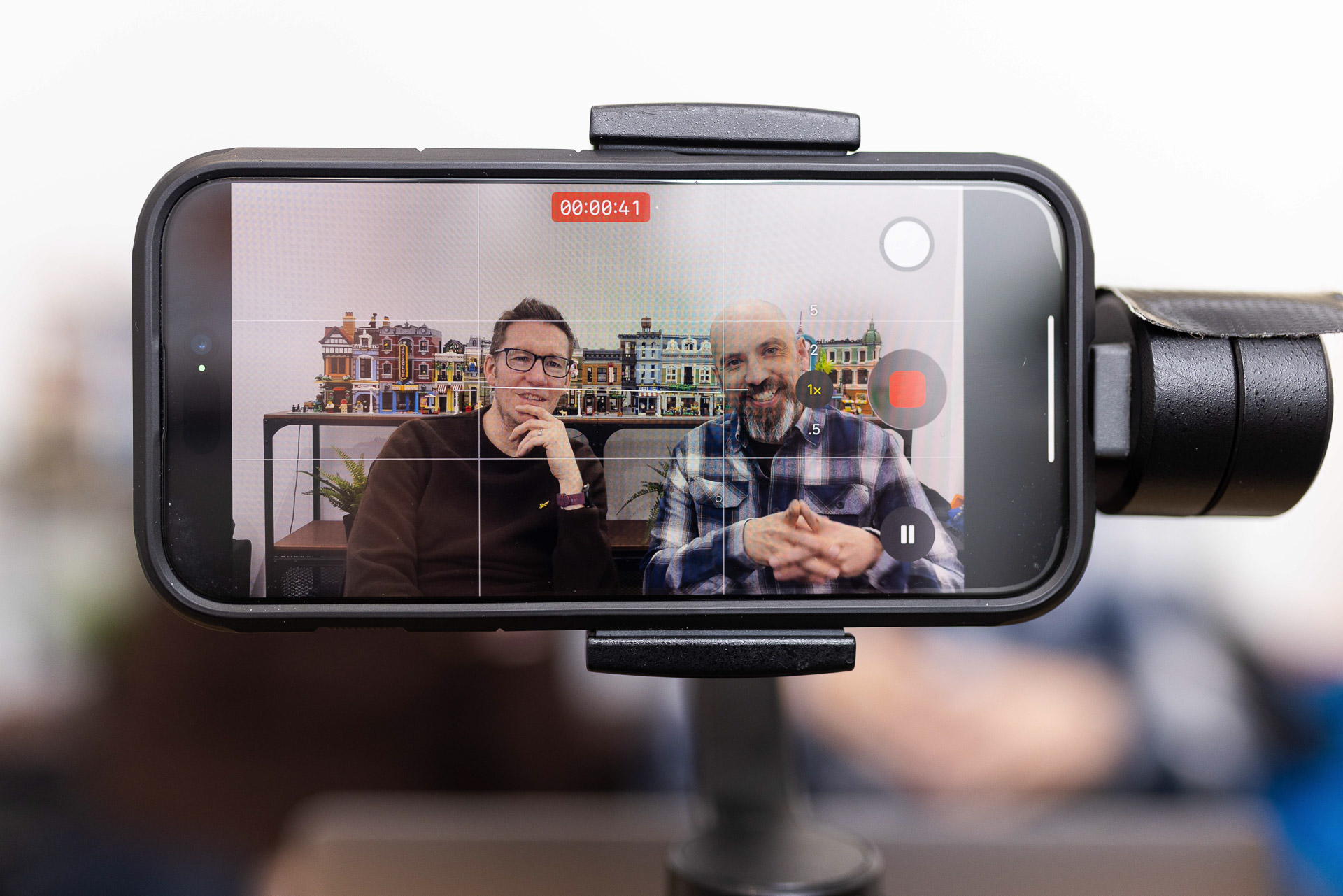 James and Garry presenting on phone